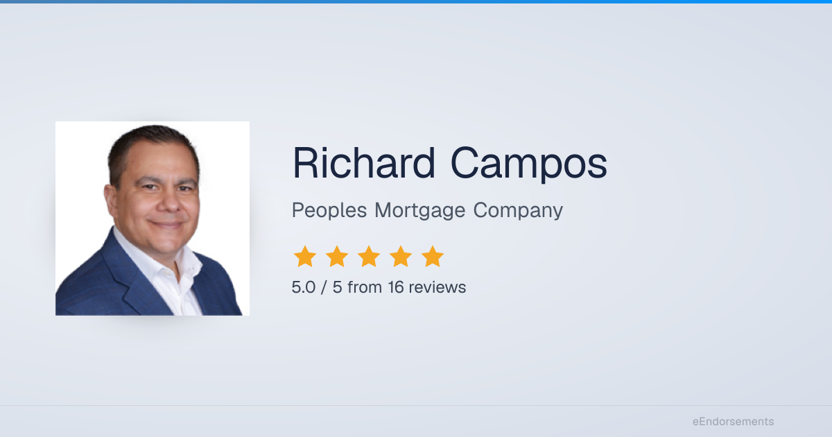 Richard Campos | Peoples Mortgage Company | eEndorsements | eEndorsements